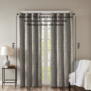Knitted Jacquard Damask Total Blackout Grommet Curtain Panel by HouseOfZazla