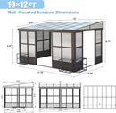 10x12FT All Season Aluminum Sunroom with Detachable Windows by HouseOfZazla