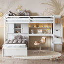 Loft Bed With Built In Desk And Staircase by HouseOfZazla