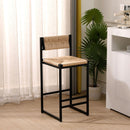 Bar Stools Paper Rope Weave Dining Chairs With Back Hand Weave Stools For Kichen Island, Bar & Counter (Set of 2) by HouseOfZazla