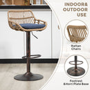 Modern Swivel Bar Stools Adjustable Counter Chairs With Footrest (Set of 2) by HouseOfZazla
