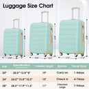 3 Piece Luggage Set Hardside Spinner Suitcase with TSA Lock