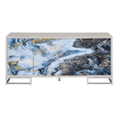 Liam Marble Paint Console Cabinet - Multi by HouseOfZazla