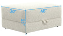 Jazzy - Storage Ottoman - Bone by Unique Piece Furniture