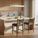 Arno Indoor Upholstered Wooden Counter Stool by HouseOfZazla