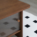Rectangular Coffee Table With Sliding Door Storage Center by HouseOfZazla