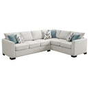 Radison - Upholstered Sectional Sofa With Hidden Sleeper - Greige by HouseOfZazla