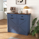 Double Tilt Out Trash Cabinet With Hideaway Drawer And Barn Door Style by HouseOfZazla