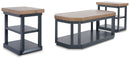Landocken - Occasional Table Set (Set of 3) - Brown / Blue