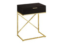 Accent Side Table with Storage Drawer, Spacious Tabletop, Contemporary Design by HouseOfZazla