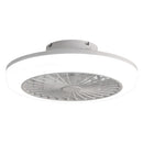 Enclosed Ceiling Fan With Light and Remote, Flush Mount Bladeless Low Profile - White by HouseOfZazla