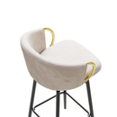 30 inch Dining Chairs Set of 4 Modern style 360°Swivel Bar Chairs with simple design, comfortable high stools, and flexible dining chairs suitable for bars, restaurants,Velvet Bar Chair Beige