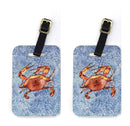 Cooked Crab Cool Blue Water Luggage Tag
