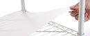 6 Tier Shelf Corner Wire Shelf Rack Adjustable Metal Heavy Duty Free Standing Corner Storage Display Chrome Rack for Bathroom, Living Room, Kitchen - White