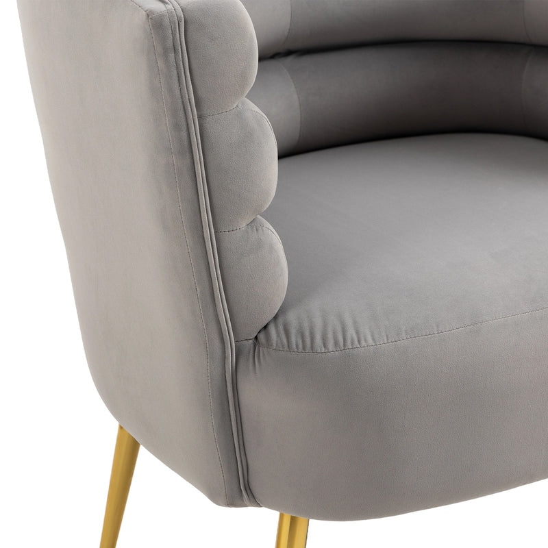 Accent Chair, leisure single chair with Golden feet