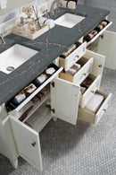 James Martin Brittany 72" Double Bathroom Vanity, Bright White