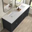 James Martin Myrrin 72" Double Bathroom Vanity, Carbon Oak