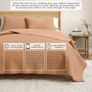 100% Cotton Honeycomb Waffle Garment Washed Quilt Set - Genevieve Collection by Great Bay Home