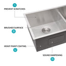 Modern Double Bowl Undermount Sink Design With 10" Deep Basins by HouseOfZazla