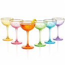 Vintage Art Deco Coupe for Champagne | Set of 6 | 7 oz by The Wine Savant