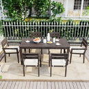 U_Style 7 Pieces Acacia Wood Outdoor Dining Set with Cushions by HouseOfZazla