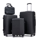 4-Piece Luggage Set with Cosmetic Case in Blue