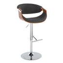 Curvo - Mid Century Modern Adjustable Barstool With Swivel With Straight T Footrest by HouseOfZazla