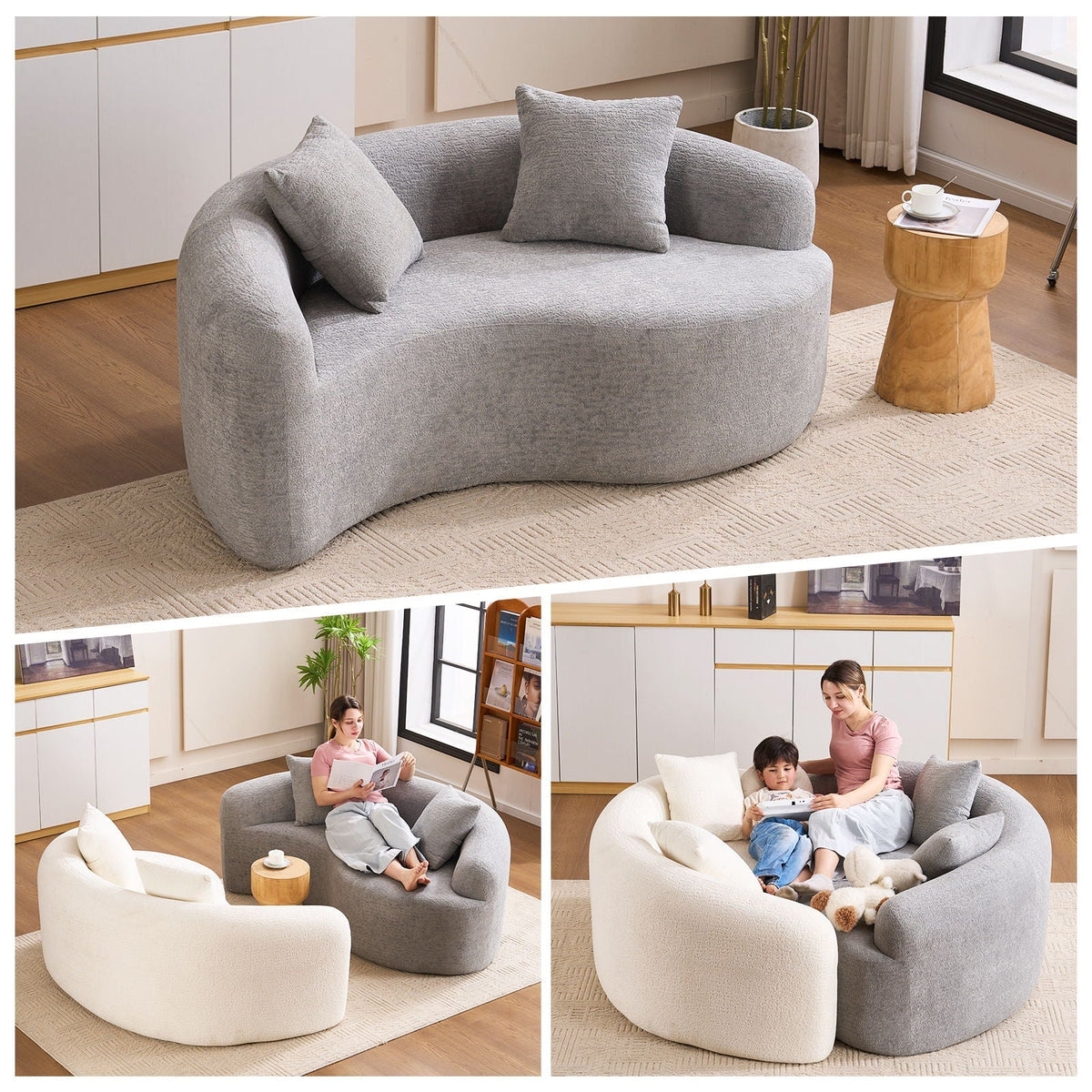 Tai Chi - Curved Dual Depth Loveseat, photo 8 of 12