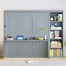 Sturdy Murphy Bed With Desk And Bookshelf by HouseOfZazla