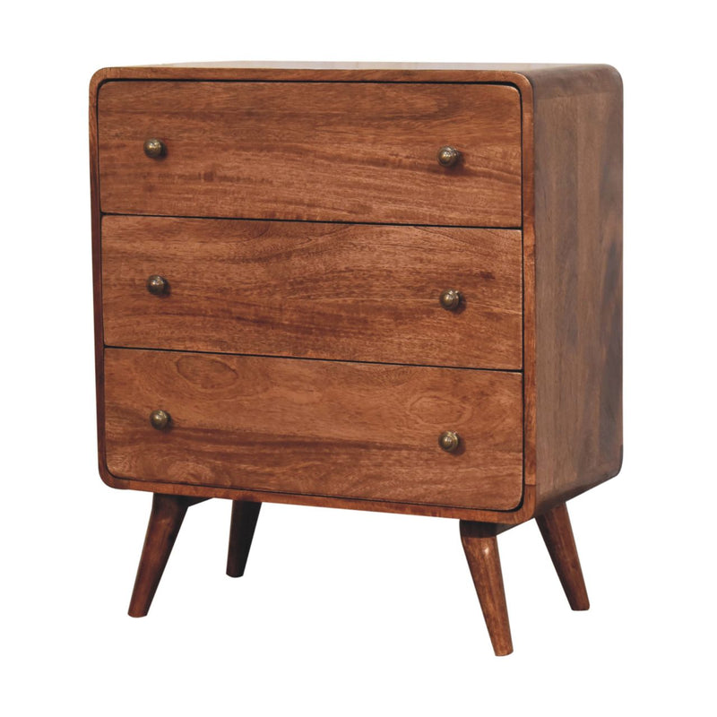 Solid Wood Curved Honey Dresser, photo 4 of 10