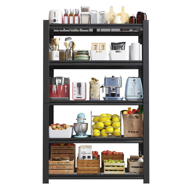 Heavy Duty 5 Tier Adjustable Metal Mesh Storage Rack With 2000 Lbs Capacity - Brushed Nickel, photo 14 of 19