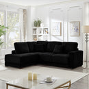 93" Sectional Sofa Couch with Reversible Chaise Lounge
