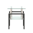 Modern Tempered Glass Tea Table, End Square Table For Living Room by Unique Piece Furniture
