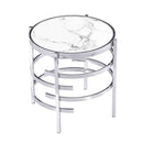 Elegant Round Table With Sintered Stone Top & Sturdy Metal Frame by Unique Piece Furniture