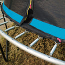 YC 12FT Recreational Trampolines with Enclosure for Kids and Adults with Patented Fiberglass Poles - Pumpkin Blue