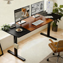 55"×24" Black & Rustic Electric Standing Desk
