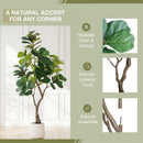 6FT Artificial Fiddle Leaf Fig Tree with White Pot