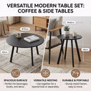 2-Piece Round Nesting Coffee Table Set, Modern by HouseOfZazla