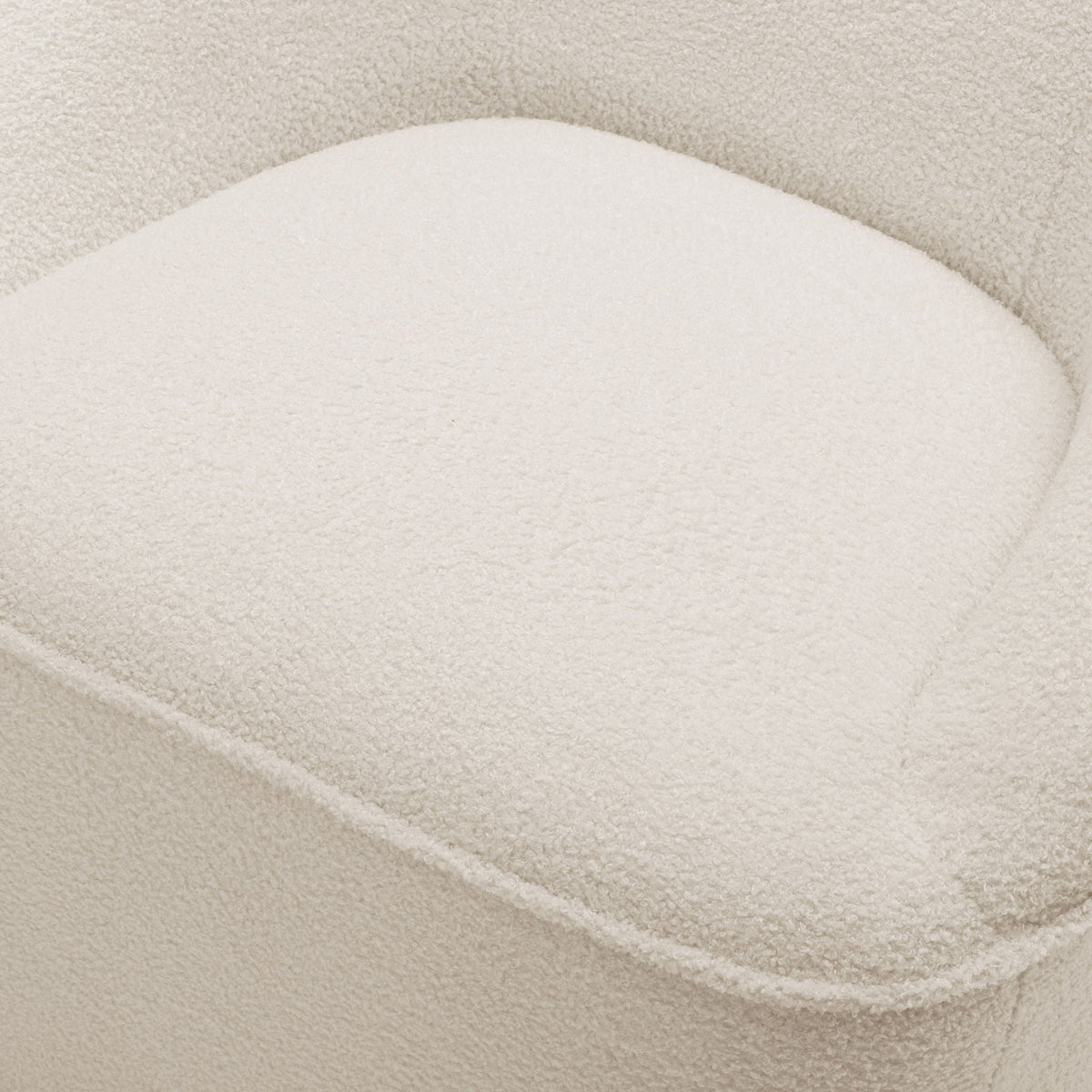 Anson - Swivel Chair With Soft Rounded Back - Off White, photo 10 of 11