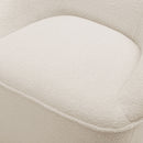 Anson - Swivel Chair With Soft Rounded Back - Off White by HouseOfZazla