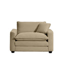 Modern Classic Fabric Single Chair Deep Seat Sofa With Pillow