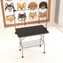 Professional Dog Pet Grooming Table Adjustable Heavy Duty Portable With Arm & Noose & Mesh Tray - Black by HouseOfZazla