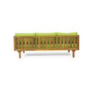 Claremont 3 Seater Daybed Teak Acacia Wood Water Resistant Cushions by HouseOfZazla