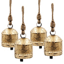 D5.5x7.5" Iron Hanging Bell - Set of 4 Decorative Ornaments