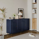Modern Lacquered 4 Door Cabinet Sideboard Buffet Server Cabinet Storage Cabinet, For Living Room, Entryway, Hallway, Office, Kitchen And Dining Room by HouseOfZazla