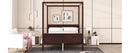 Canopy Platform Bed With Headboard And Footboard, Slat Support Leg by HouseOfZazla
