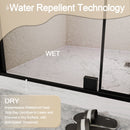 Semi Frameless Pivot Hinged Shower Door, Reversible Design by HouseOfZazla