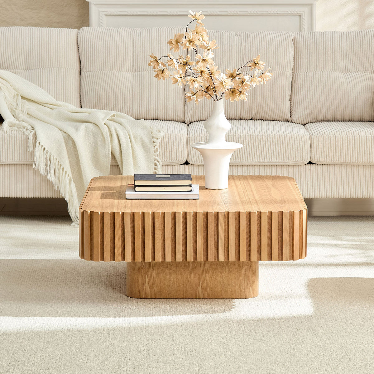 Modern Handcraft Drum Coffee Table, photo 4 of 10