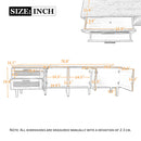 TV Stand With App-Controlled LED Lights, 2 Drawers & Door Storage by HouseOfZazla
