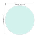 36" Inch Round Tempered Glass Table Top Clear Glass 1/2" Inch Thick Beveled Polished Edge
